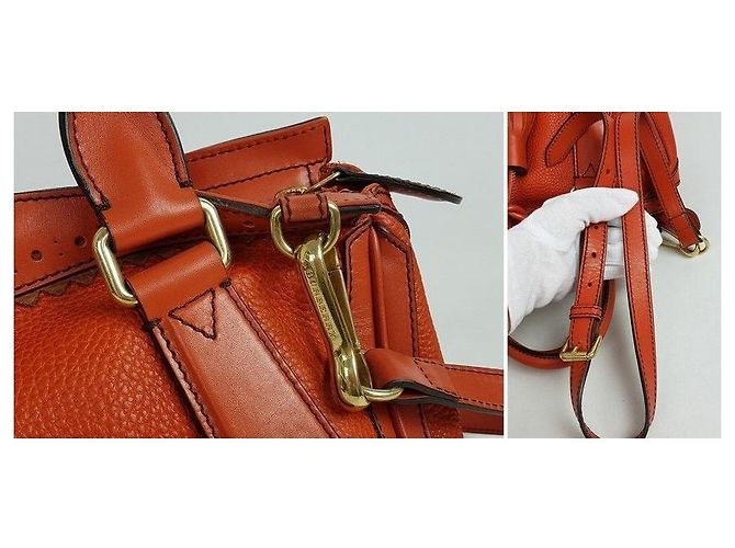 Burberry Borsa in pelle con nappe Arancione - vista 5