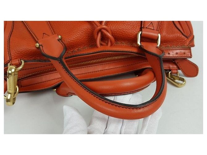 Burberry Borsa in pelle con nappe Arancione - vista 6