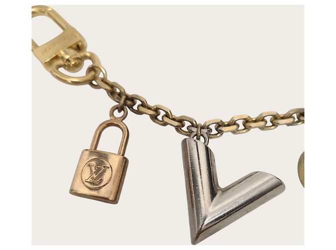 Louis Vuitton Portachiavi e charm per borsa Monogram Flower Kaleido Padlock D'oro - vista 2