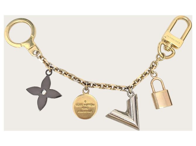 Louis Vuitton Portachiavi e charm per borsa Monogram Flower Kaleido Padlock D'oro - vista 5
