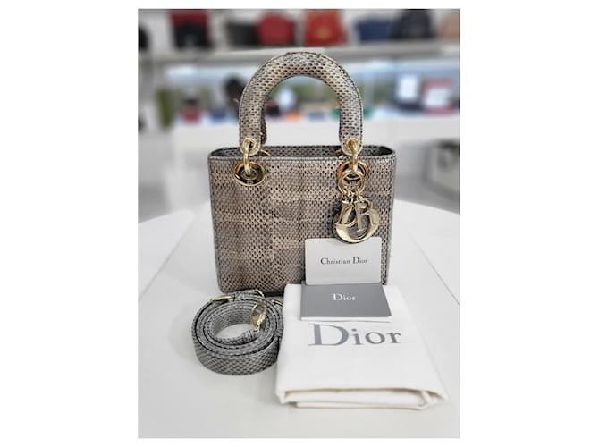 Dior Piccola borsa tote in pitone Marrone - vista 10