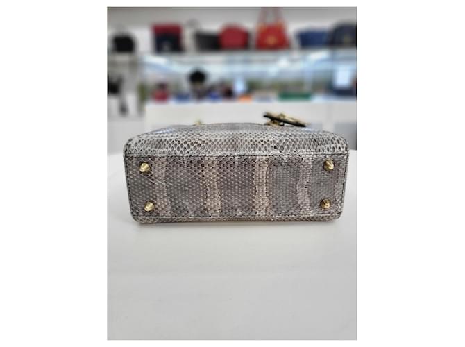 Dior Piccola borsa tote in pitone Marrone - vista 15