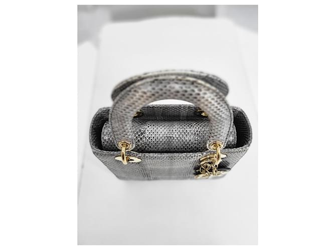 Dior Piccola borsa tote in pitone Marrone - vista 3