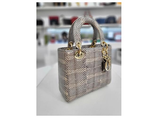 Dior Piccola borsa tote in pitone Marrone - vista 5