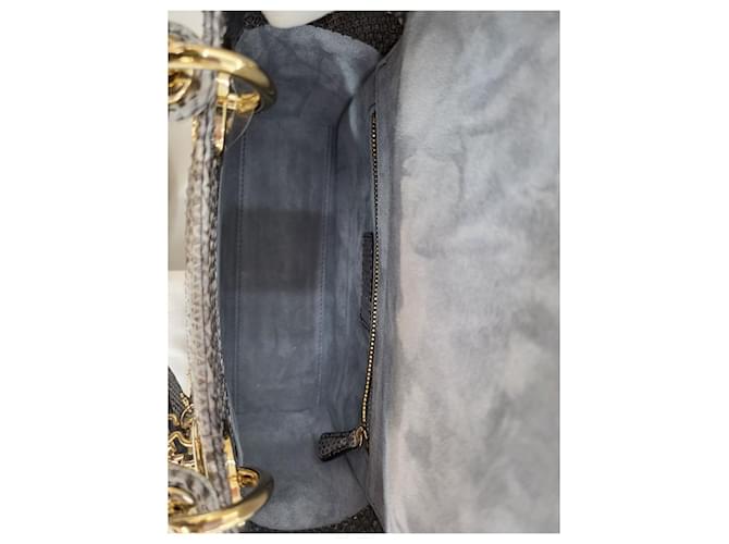 Dior Piccola borsa tote in pitone Marrone - vista 8