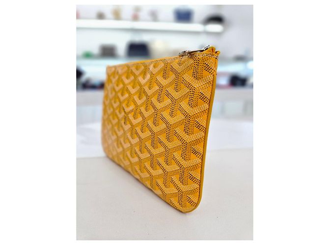 Goyard Bolsa Clutch Senna Pouch PM Amarelo - vista 12