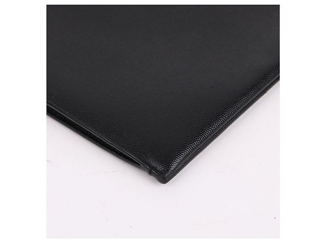 Saint Laurent Grande clutch preta com logo Preto - vista 10