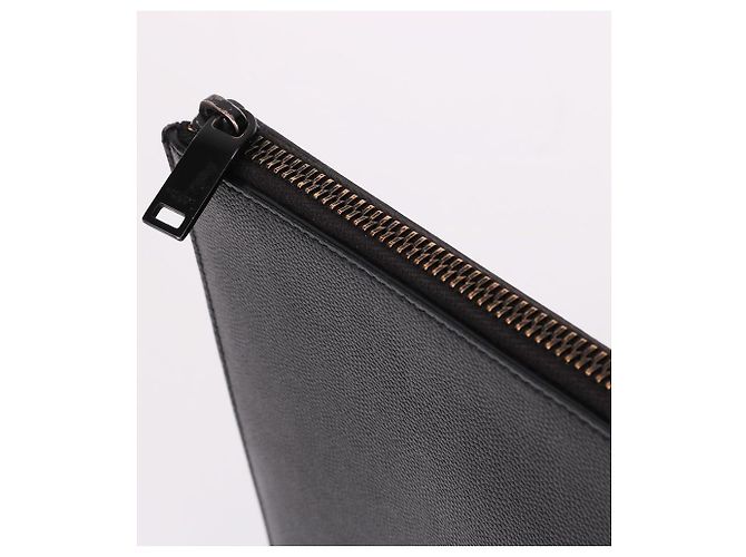 Saint Laurent Grande clutch preta com logo Preto - vista 6