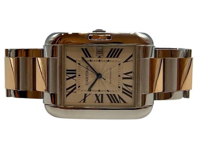 Cartier Relógio Tank Anglais Pink Gold Combi XL - vista 3