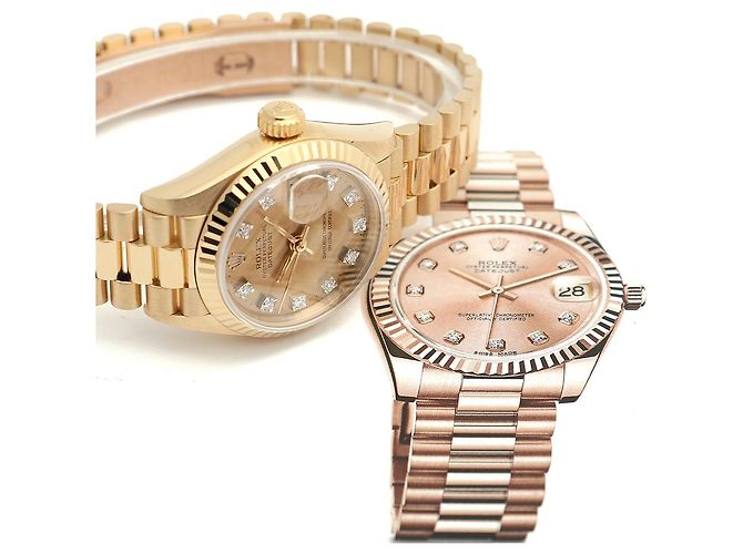 Rolex Reloj Datejust para mujer de oro con diamantes originales en oro blanco con engaste de garras Dorado - vista 20