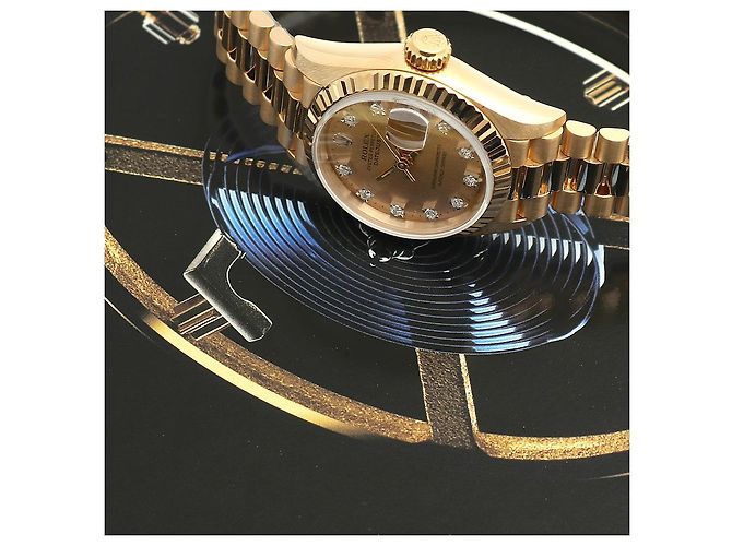 Rolex Reloj Datejust para mujer de oro con diamantes originales en oro blanco con engaste de garras Dorado - vista 22