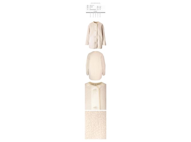 Isabel Marant Abrigo de Forro Polar Reversible HIMEMMA Ecru Blanco - vista 2