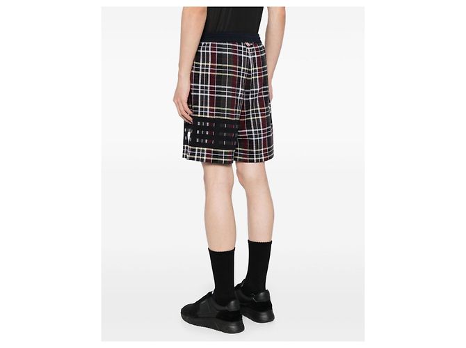 Thom Browne Pantaloncini a quadri jacquard Final No Margin Nero - vista 5