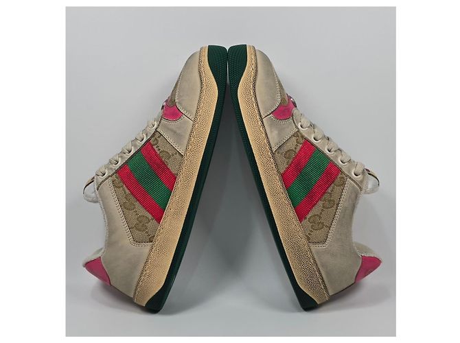 Gucci Sneaker aus Leder mit Distressed-Details Mehrfarben - Ansicht 4