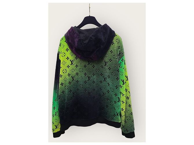Louis Vuitton Monogram Multicolor Gradient Velours-Zip-Up-Hoodie Mehrfarben - Ansicht 3