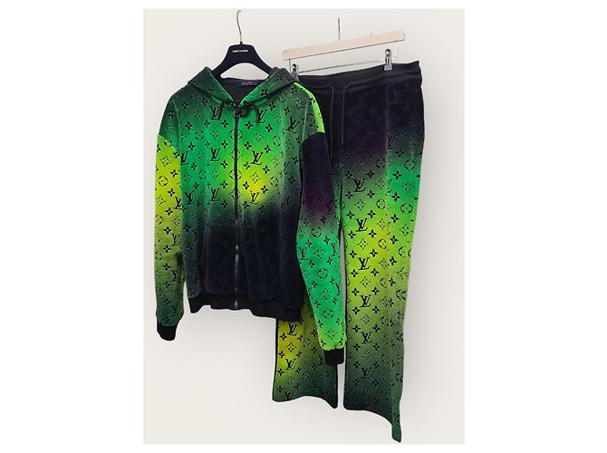 Louis Vuitton Monogram Multicolor Gradient Velours-Zip-Up-Hoodie Mehrfarben - Ansicht 4