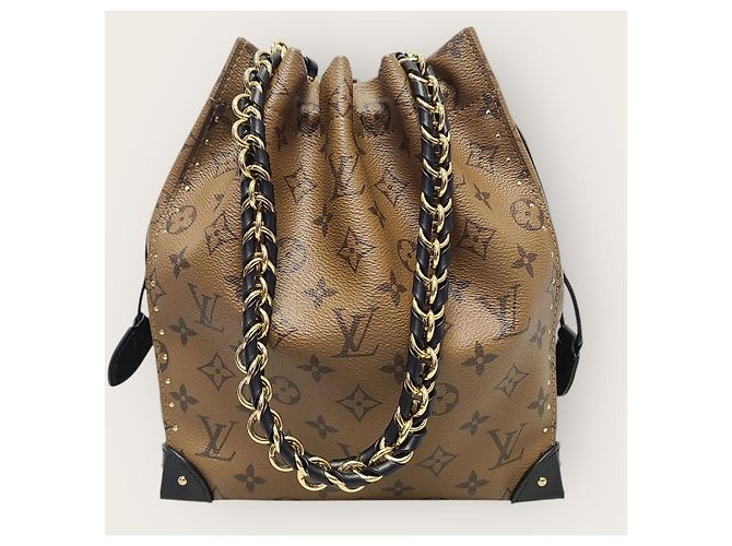 Louis Vuitton Bauletto Noe in tela Monogram Reverse Marrone - vista 2