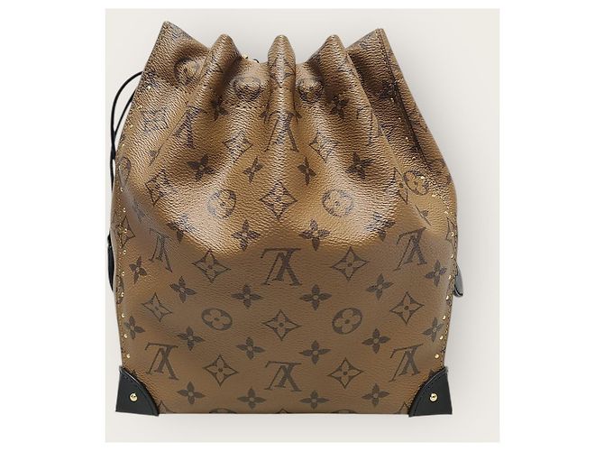 Louis Vuitton Bauletto Noe in tela Monogram Reverse Marrone - vista 6