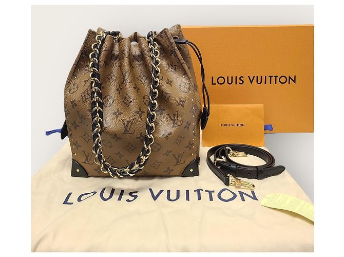 Louis Vuitton Bauletto Noe in tela Monogram Reverse Marrone - vista 8