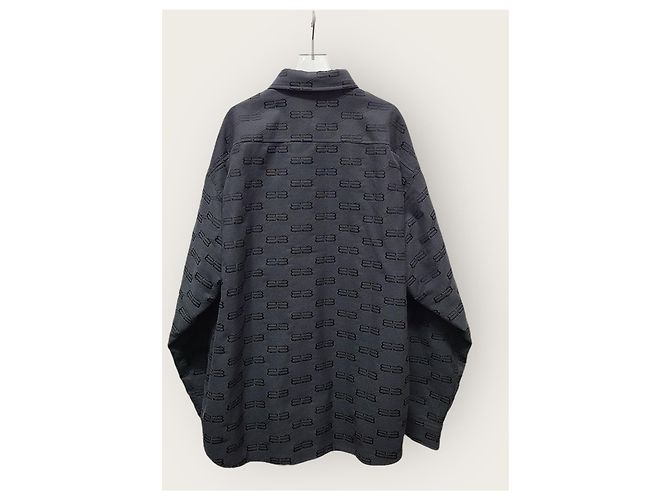 Balenciaga BB Monogram Multi-Logo Quilted Jacket Padding Brown - view 4