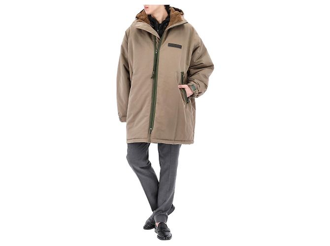 Moletom oversized Acne Logo Patch em shearling com acolchoamento CXX Laranja - vista 10