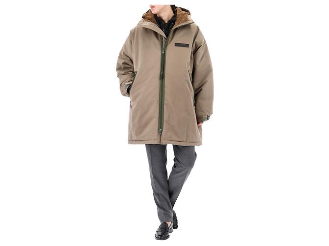 Moletom oversized Acne Logo Patch em shearling com acolchoamento CXX Laranja - vista 12