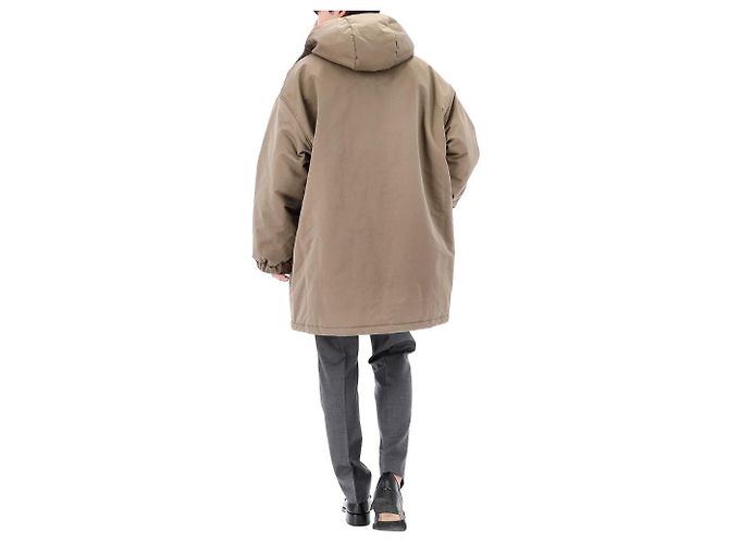 Moletom oversized Acne Logo Patch em shearling com acolchoamento CXX Laranja - vista 13