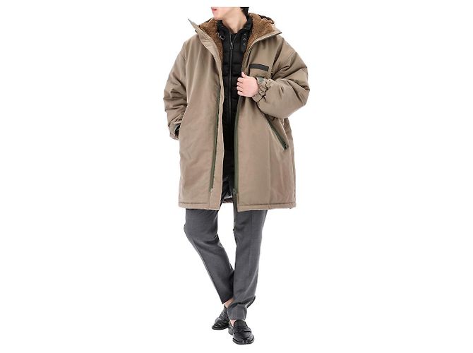 Moletom oversized Acne Logo Patch em shearling com acolchoamento CXX Laranja - vista 14