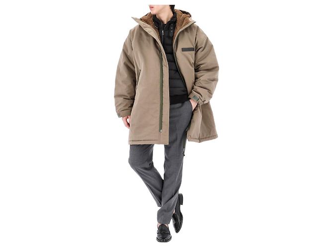 Moletom oversized Acne Logo Patch em shearling com acolchoamento CXX Laranja - vista 15