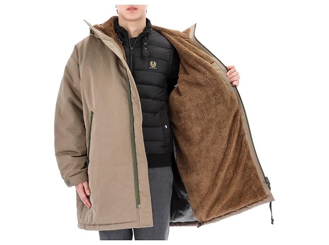 Moletom oversized Acne Logo Patch em shearling com acolchoamento CXX Laranja - vista 16
