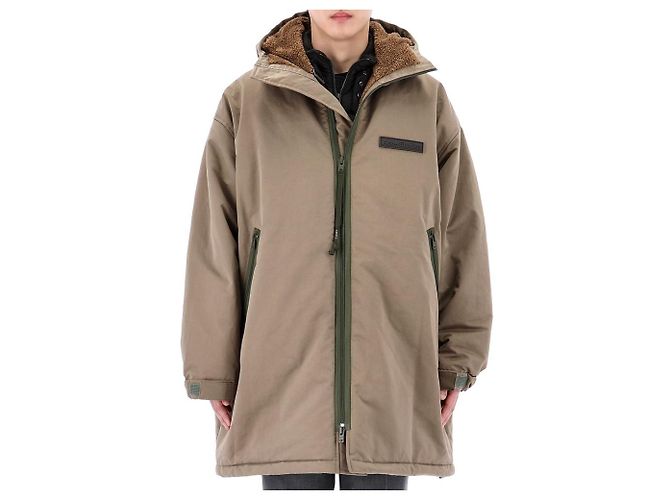 Moletom oversized Acne Logo Patch em shearling com acolchoamento CXX Laranja - vista 2