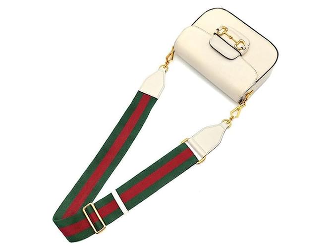 Horsebit 1955 Gucci Mini borsa a tracolla Horsebit Bianco - vista 4