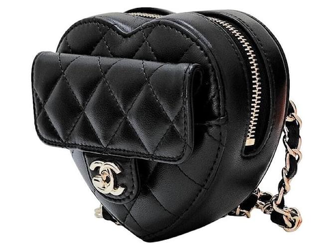 Chanel Heart Mini Belt Bag Black - view 2
