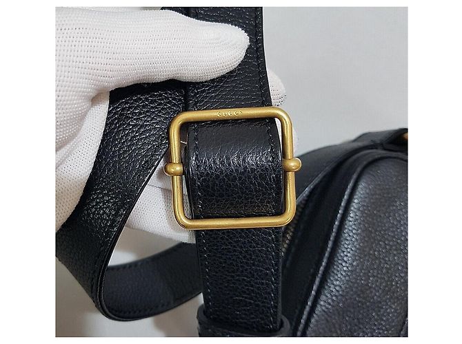 Gucci Mini borsa a tracolla Web Logo Print Nero - vista 5