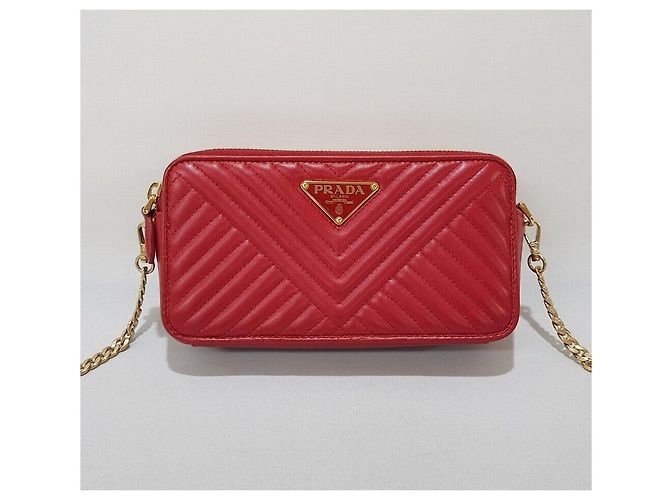 Prada Bolso Bandolera WOC Diagram Mini Chain Plata - vista 2
