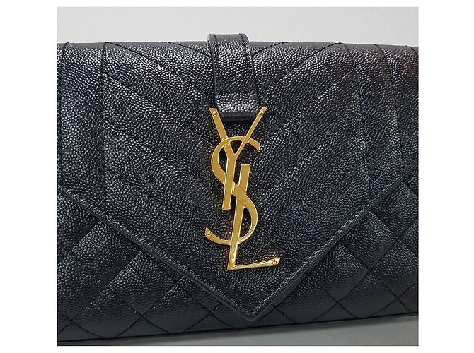 Saint Laurent Borsa a tracolla con catena a bustina piccola Nero - vista 3