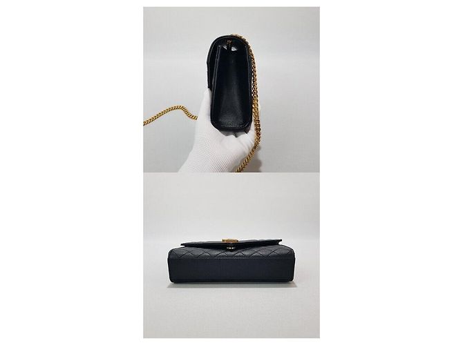 Saint Laurent Borsa a tracolla con catena a bustina piccola Nero - vista 4