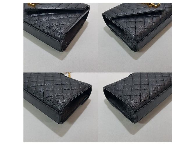 Saint Laurent Borsa a tracolla con catena a bustina piccola Nero - vista 7