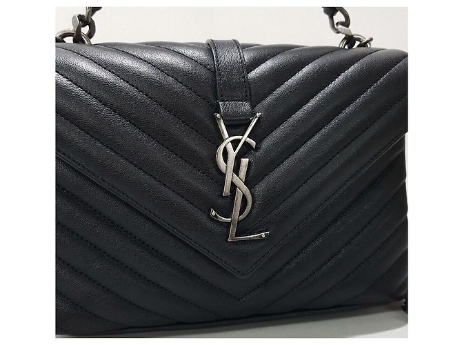 Saint Laurent Monogram College Medium Nero - vista 3