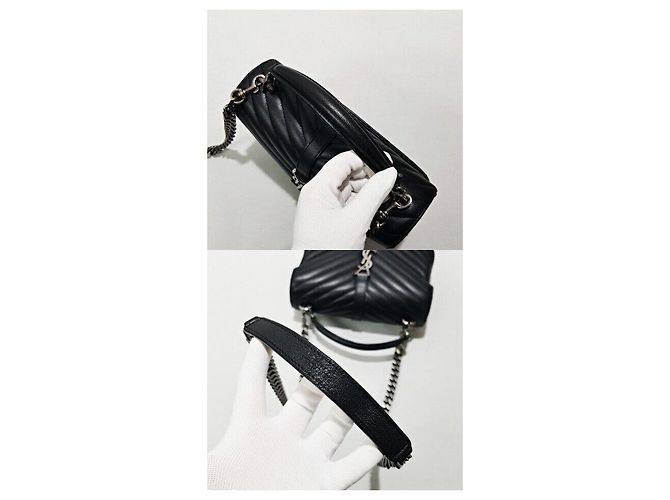 Saint Laurent Monogram College Medium Nero - vista 6