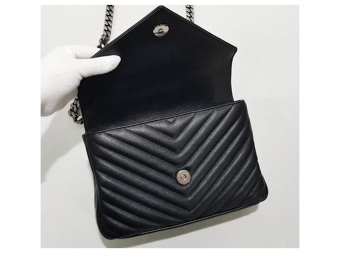 Saint Laurent Monogram College Medium Nero - vista 8