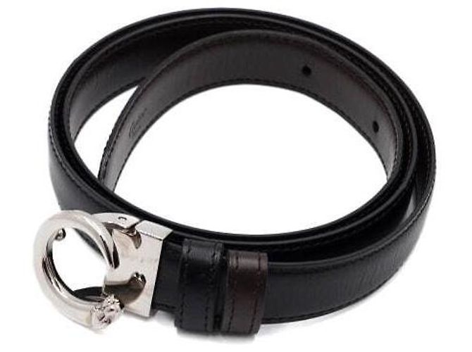 Cartier Cinturón reversible para mujer con hebilla plateada - vista 2