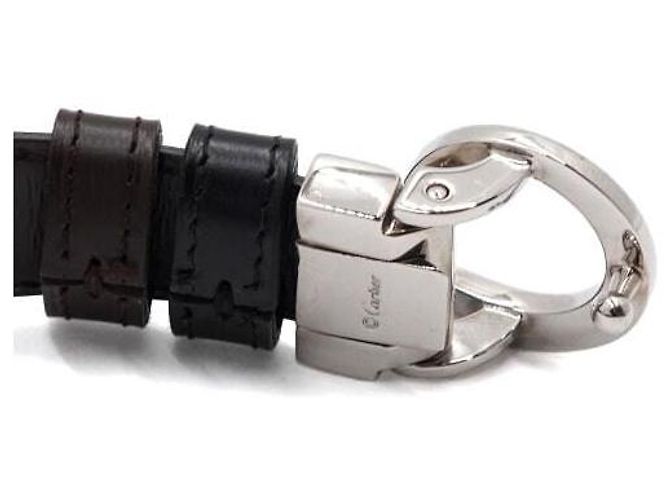 Cartier Cinturón reversible para mujer con hebilla plateada - vista 4