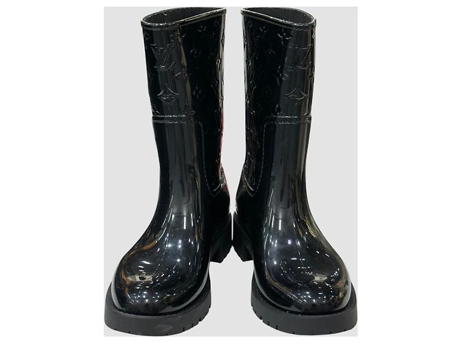 Louis Vuitton Botas de lluvia Monogram Drops Negro - vista 3