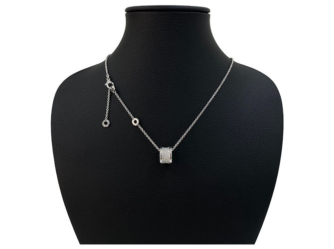 Bulgari Collana in oro bianco e diamanti pavé Multicolore - vista 2
