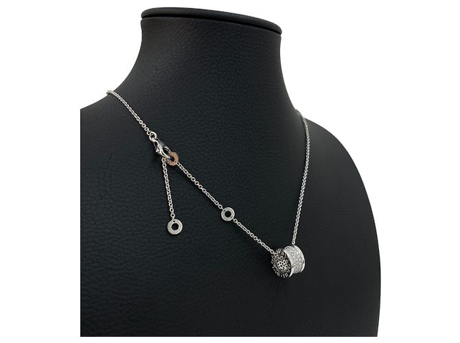 Bulgari Collana in oro bianco e diamanti pavé Multicolore - vista 3