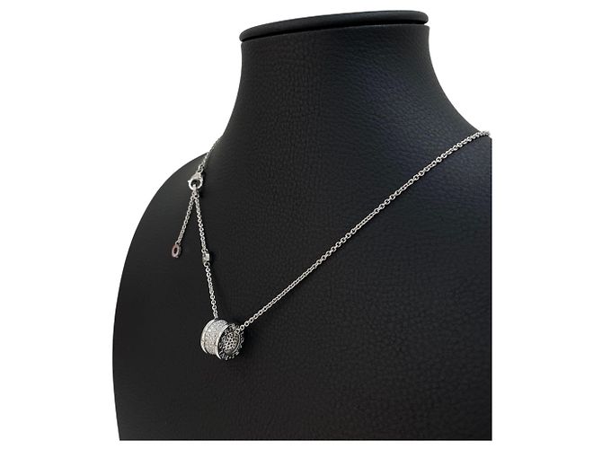 Bulgari Collana in oro bianco e diamanti pavé Multicolore - vista 4