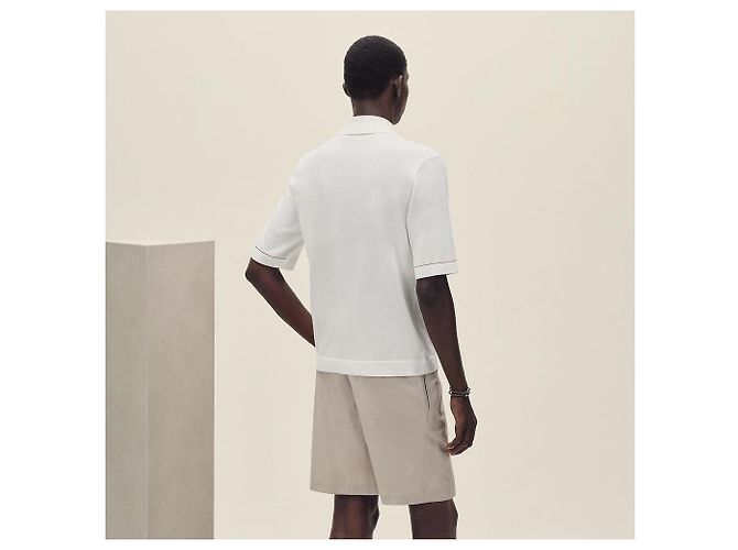 Hermès Poloshirt für Herren mit Bartack-Details Mehrfarben - Ansicht 6
