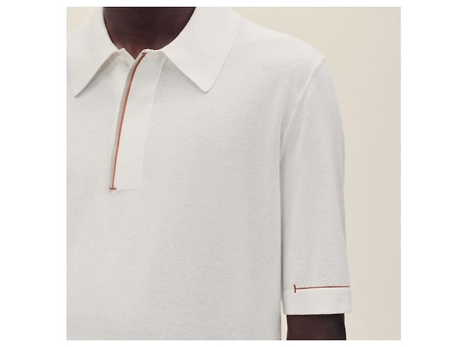 Hermès Poloshirt für Herren mit Bartack-Details Mehrfarben - Ansicht 8