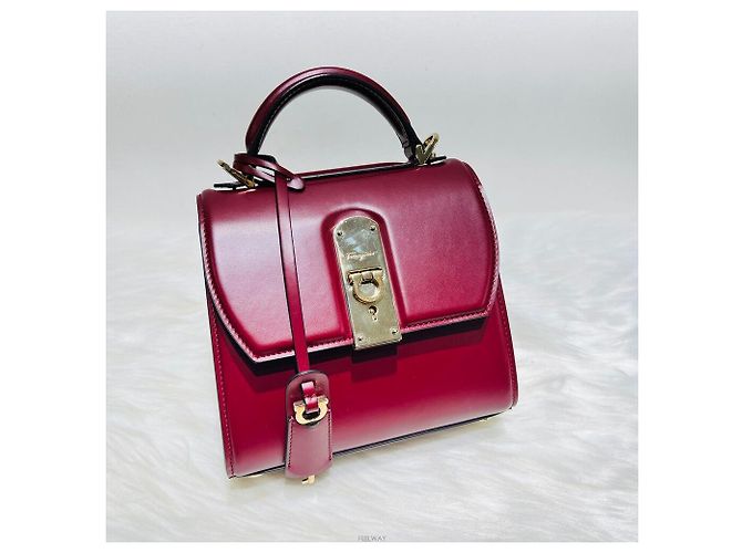Salvatore Ferragamo Calfskin Gancini Boxy Small Top Handle Tote Bag Mehrfarben - Ansicht 7